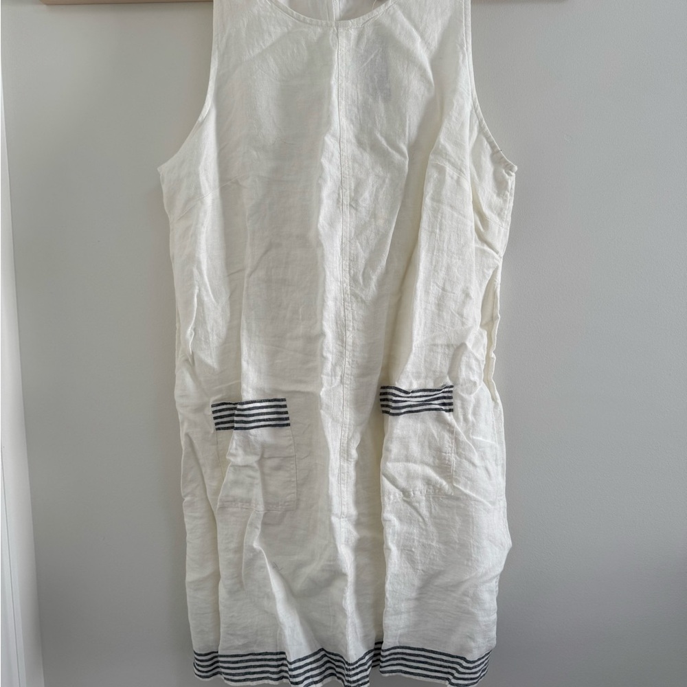 NWT J. Crew Natural White Dress in linen - Picture 2 of 3